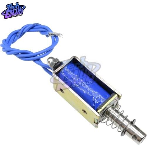 JF-0530B Electromagnet DC 6V/12V/24V 300mA 5N 10mm Precise Pull-Push-Type Linear Motion Solenoid Reed Switch with Wire