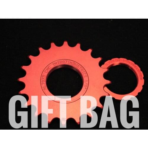 INTRO7 FIXED GEAR COG+LOCKRING 20T RED(5PCS FOR DISCOUNT)