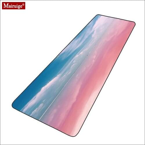 Sky Texture Mouse Pad Pink Blue Cute Kawaii DIY Custom Keyboard Pad Game Mat Gaming Mousepad Large 90x40 Mat for Desktop