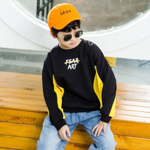 Fashion Kids Boy Clothes Long Sleeve Sweatshirt Autumn Cotton Boys Tops Korean Children Clothing Cartoon Sweatshirt Teen Outwear