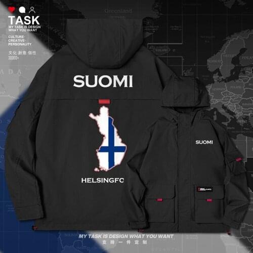 Finland Finnish Finn FIN men jacket hooded map nation flag for men clothing jackets casual mens printed top new autumn clothes