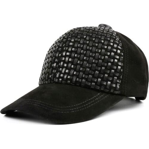 Autumn/winter 100% Real Leather Hats Gor Men Casual Fashion Baseball Caps Middle-aged Elderly Outdoor Climbing/Hockey Caps