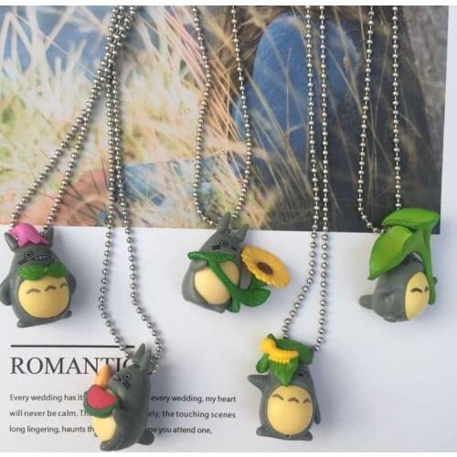 New Cartoon Totoro Pendant Necklace Japanese Anime Miyazaki Hayao My Neighbour Boy Girls Sweater Decoration Female Cute Jewelry