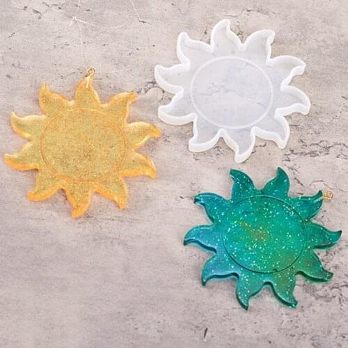 Crystal Epoxy Resin Mold Stars Moon Sun Lunar Eclipse Pendant Silicone Mould Handmade Home Decorative DIY Crafts Jewelry Casting
