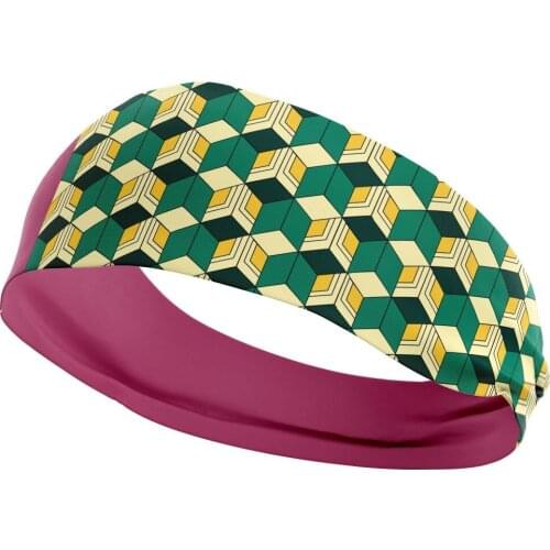 Anime Demon Slayer Blade Tanjirou Nidouko My Wife Zenyi Cute Headband Hair Accessories Elastic Headband Couple Small Gif