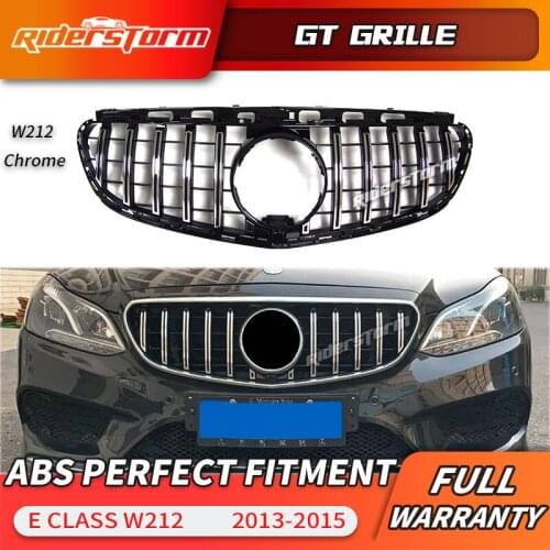 For W212 GT R Grille Prefacelift fit for E Class W212 E300L E400L E200 E320 E350 C207 Without Emblem 2013-2015 Year bumper grill