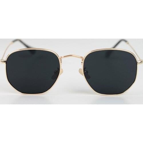 Hexagon Sunglasses-Black Camrag13 Handle Length 137 Ekartman 55 Bridge 17 Glass Color Black Frame Color Black