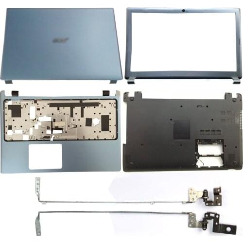 Blue Laptop LCD Back Cover/Front Bezel/Hinges/Palmrest/Bottom Case For Acer Aspire V5-571 V5-531 V5-571G V5-531G NEW