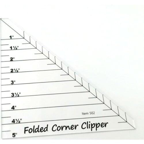 Folded Corner Clipper Quilting Templates Ruler # FCC-01