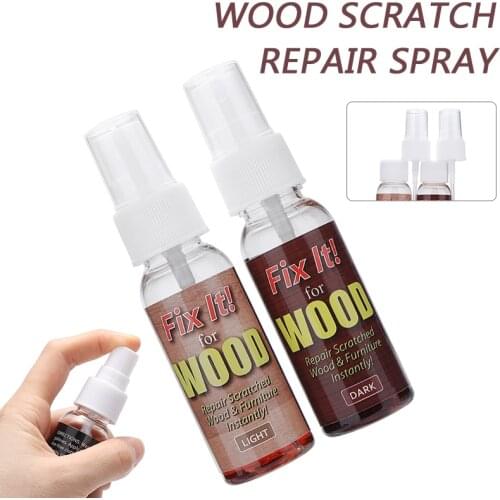 2pcs Wood Scratch Remover Scuffs Holes Repair Spray Fix Paint for Wooden Floor Door Cabinets Furniture Liquid Repairing Spray