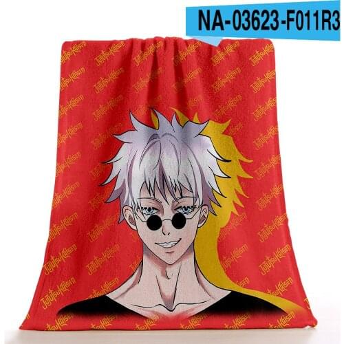 Jujutsu Kaisen Comfortable Friendly Double-sided Flannel Double-layer Thickened Blanket with Double-sided Printing In Winter