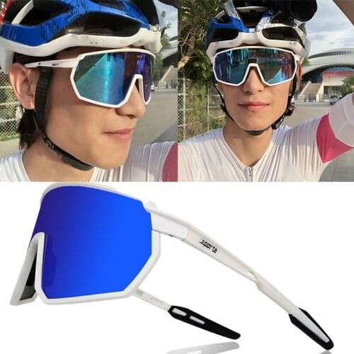 TR90 Cycling Sunglasses Bicycle Sports Glasses Polarized 4 Lenses Sports Parts for Women Riding Cycling Bike Men Glasses Eyewear