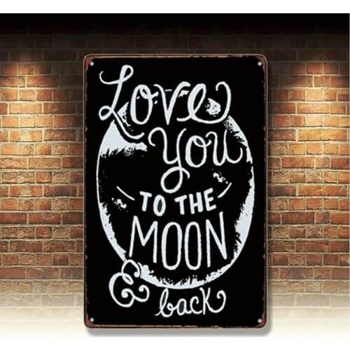 Vintage Metal Tin Signs Love Letters Retro Plate Pub Bar Art Decor Wall Poster