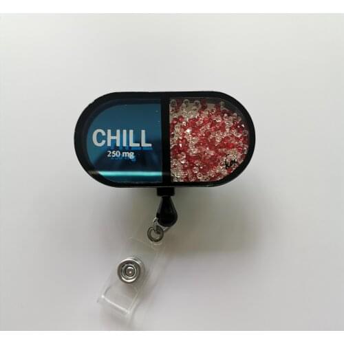 Chill Pill Nurse Retractable Badge Reel Holder