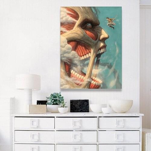 Attack On Titan Style Japan Cartoon Comic Poster Wall Stickers Home Decor Painting Levi·Ackerman