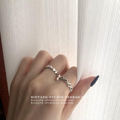 2020 New Design Vintage silver twist design adjusted finger Rings for Women Lady 925 sterling silver Rings