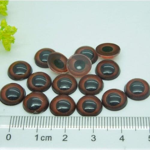 300pcs Brown Flat Back Plastic Doll Eye for DIY Doll Animal Puppet Making 10mm