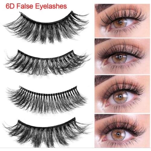60Pairs/lot 6D Exaggerate Stereo Soft False Eyelash Mink Hair Curl Thickly Crisscross Eyelash Extensions Makeup Tools HA1881