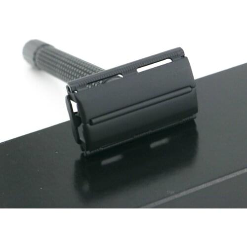 Double Edge Safety Razor Shaving Razor Black Manual Razor Classic Style Brass Long Anti Slip handle 9306-HL WEISHI 80PCS/LOT NEW
