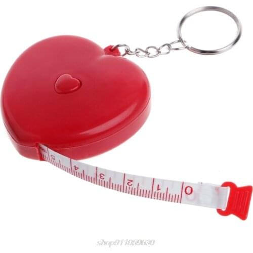Keychain Portable Retractable Ruler Heart-shaped Tape Measure 1.5m J19 21 Dropshipping