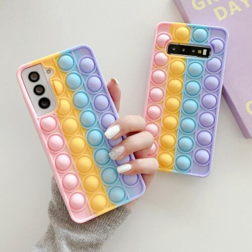Fidget Toy Push It Bubble For Samsung S21 Ultra Note 20 S20 A71 A32 A50 Case