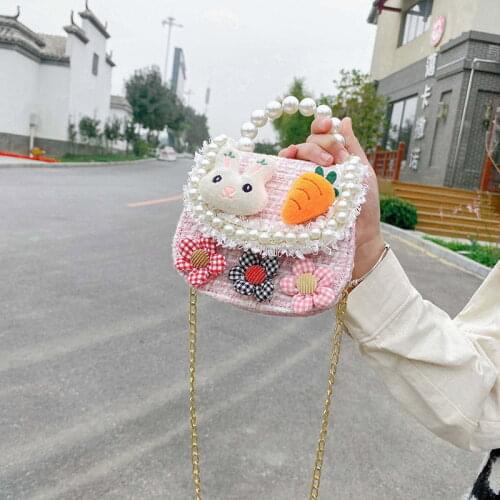 Kids Mini Purses and Handbags Cute Little Girl Pearl Messenger Bag Little Girls Toddler Princess Lovely Bag