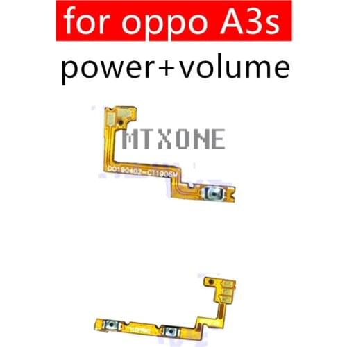 For Oppo A3S Power Volume Side Key button Flex Cable for Oppo A3S On Off Switch Flex Cable Replacement Repair Parts