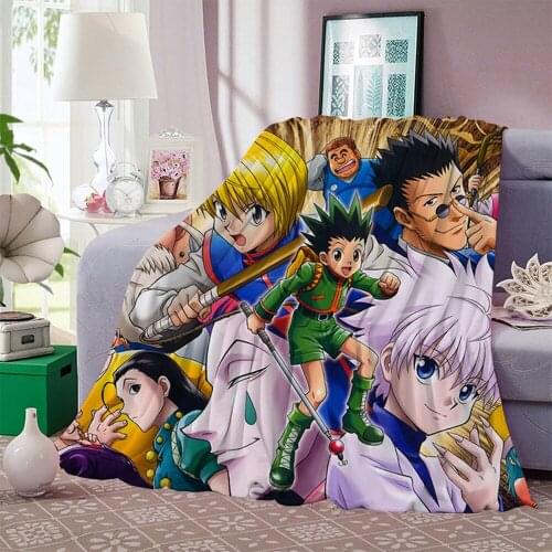 CLOOCL Anime Hunter X Hunter Flannel Blanket Home Decorative Cartoon Spring Autumn Quilt for Children Kids Bedding Blankets