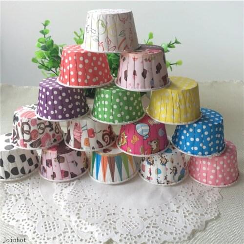 50pcs Multi Golden Color Greaseproof Paper Cupcake Liners Baking Muffin Cases Baking Mold Kitchen Accessories