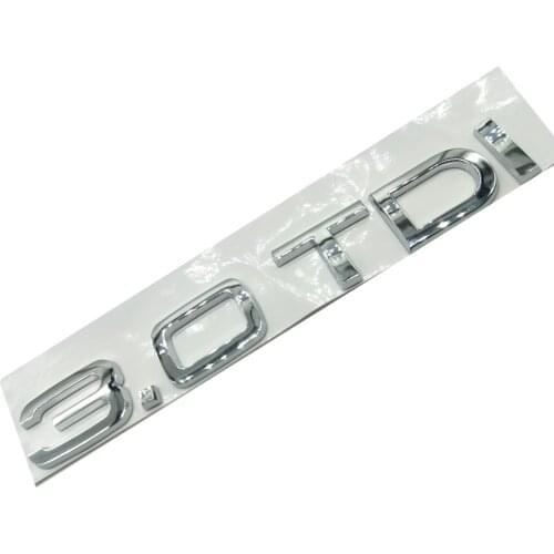 For Audi A4 S4 A5 S5 A6 C6 A7 A8 A6L 3.0TDI Chrome Emblem Car Styling Rear Trunk Letter Number Logo Sticker