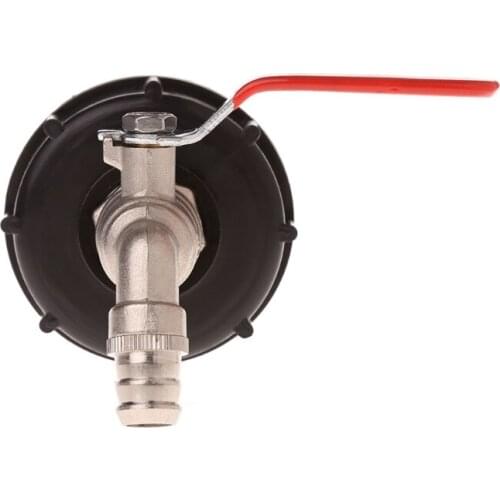 IBC Tote Tank Food Grade Drain Adapter 2.36" Coarse Thread To 3/4" Brass Hose Faucet Valve