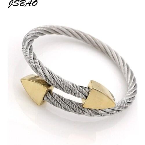 JSBAO High Quality Stainless Steel Trendy Luxury Brand Vintage Charm Bracelets Women Bracelet Jewelry Bracelets For Women