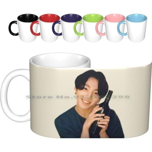 Jungkook Wine Meme Ceramic Mugs Coffee Cups Milk Tea Mug Kpop Boys Beyond The Scene Love Yourself Her Tear Answer Rap Monster
