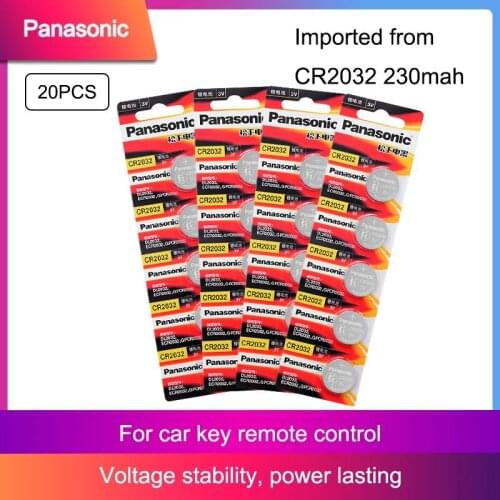 20PCS/lot PANASONIC Original CR2032 Button Cell Battery 3V Lithium Batteries CR 2032 for Watch Toys Computer Calculator Control