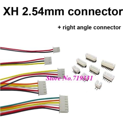 Micro Mini JST ZH PH XH Male Right Angle Plug & Female Connector with Wired 1.25mm 2.0mm 2.54mm 2 3 4 5 6 7 8 9P 10sets