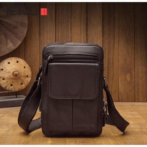 AETOO Handmade leather mens shoulder bag, casual leather mens messenger bag, fashionable leather mens bag