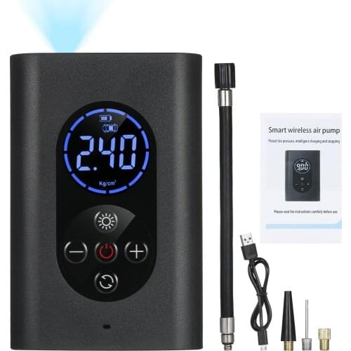 Tire Inflator Portable Air Compressor 150PSI Electric Air Pump with Pressure Gauge LED Light 4000mAh Auto Shut Off