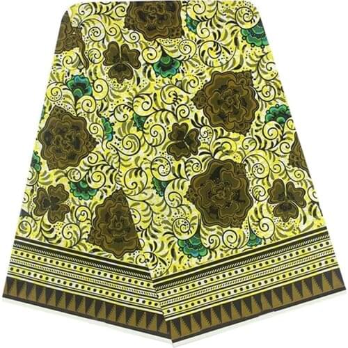 New Design Ankara Wax Printed Cotton Fabric 100%Soft Breathable African Style Party Dress Material For Sewing 6 Yards S-P 4-10