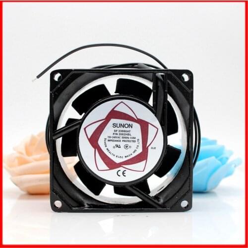 NEW SF23080AT P/N 2082HBL 220V/240V 0.09A 80*80*38 mm 220v General purpose cooling fan industrial cabinet distribution box axial