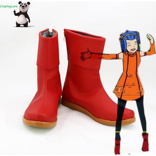 Fairy Tail Levy Mcgarden Red Cosplay Shoes Long Boots Leather Custom Made For Christmas