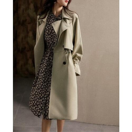 Autumn 2021 new stretch fabric double-layer suit collar windbreaker jacket