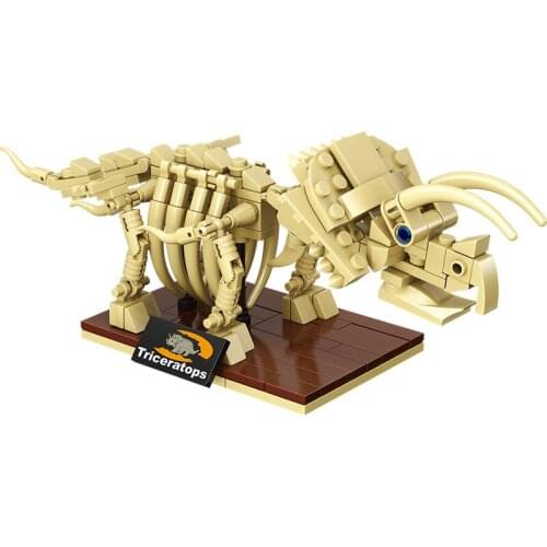 Park Dinosaur Skeleton Dinosaur World Pterodactyl Skeleton Model Building Blocks Creator Animals Bricks Kids Toys