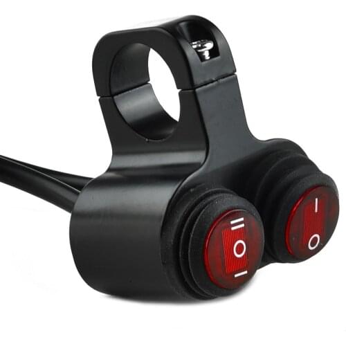 On/off Motorcycle switch DC 12V 2 Way Aluminum Alloy Waterproof ATV Dual Button