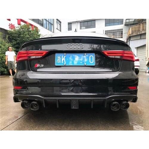 Suitable for A3 17-18 Sport Audi S3 Pilot Lamp Carbon Fiber Spoiler Rear Lip