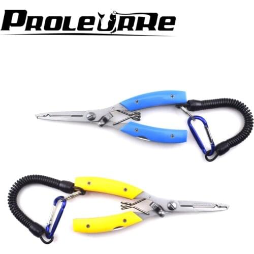 Proleurre Stainless Steel Fishing Scissors Pliers PE Fishing Line Cutter Lure Bait Remove Hook Tackle Tool Kits Accessories