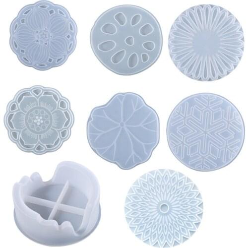 Mandala Coaster Silicone Mold DIY Epoxy Resin Coaster Storage Box Resin Mold Handmade Crystal Coasters Casting Molds