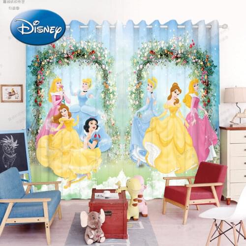 Disney Princess Belle Schneewittchen Blackout Cartoon Curtain Childrens Room Bedroom Girl Curtain Fabric