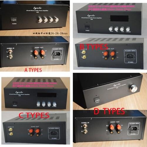 KYYSLB 270*102*265MM A86 Amplifier Chassis House DIY Box Enclosure Tone MP3 Version Amplifier Case Shell with Knob Terminal Feet