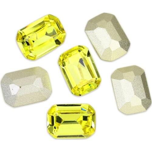 Octagon Strass Rhinestones Glitter Glass Stones And Crystals Pointback Diamonds DIY 3D Nails Art Gems For Clothes Jewelry Making