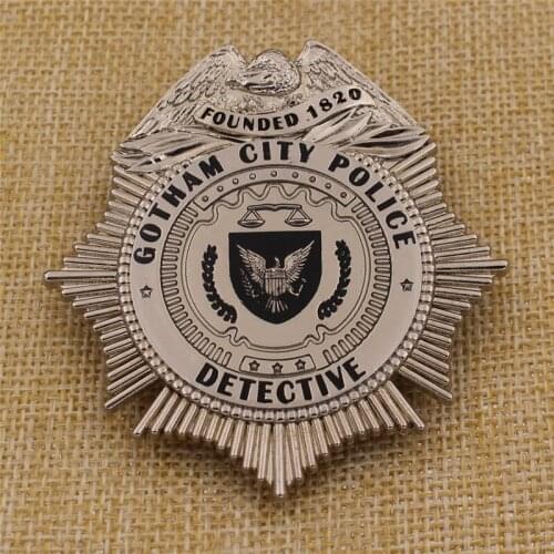High Quality Metal Silver Custom Badge for Officer